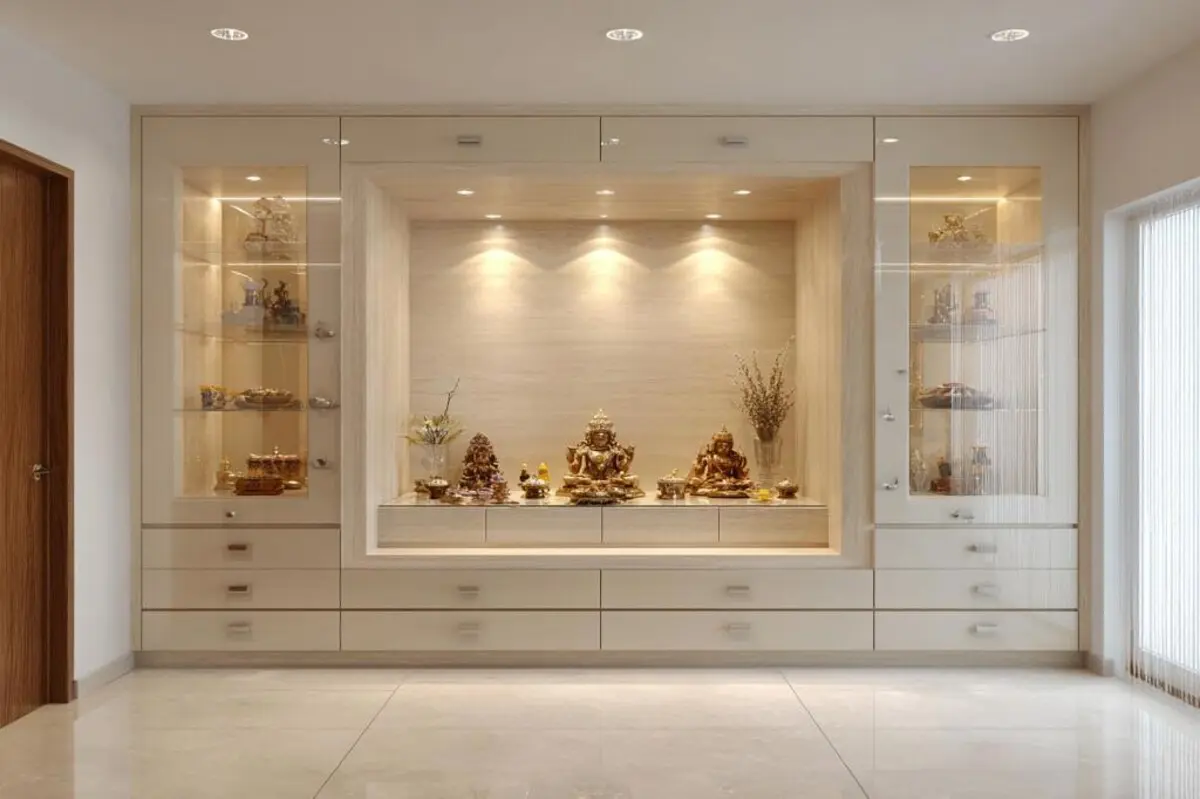 Glass Pooja Unit